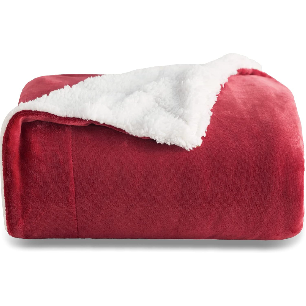 BHTC Sherpa Throw Blanket