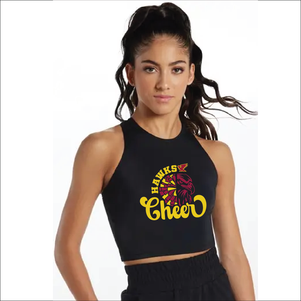 LA Hawks Cheer Cropped Racerback Tank