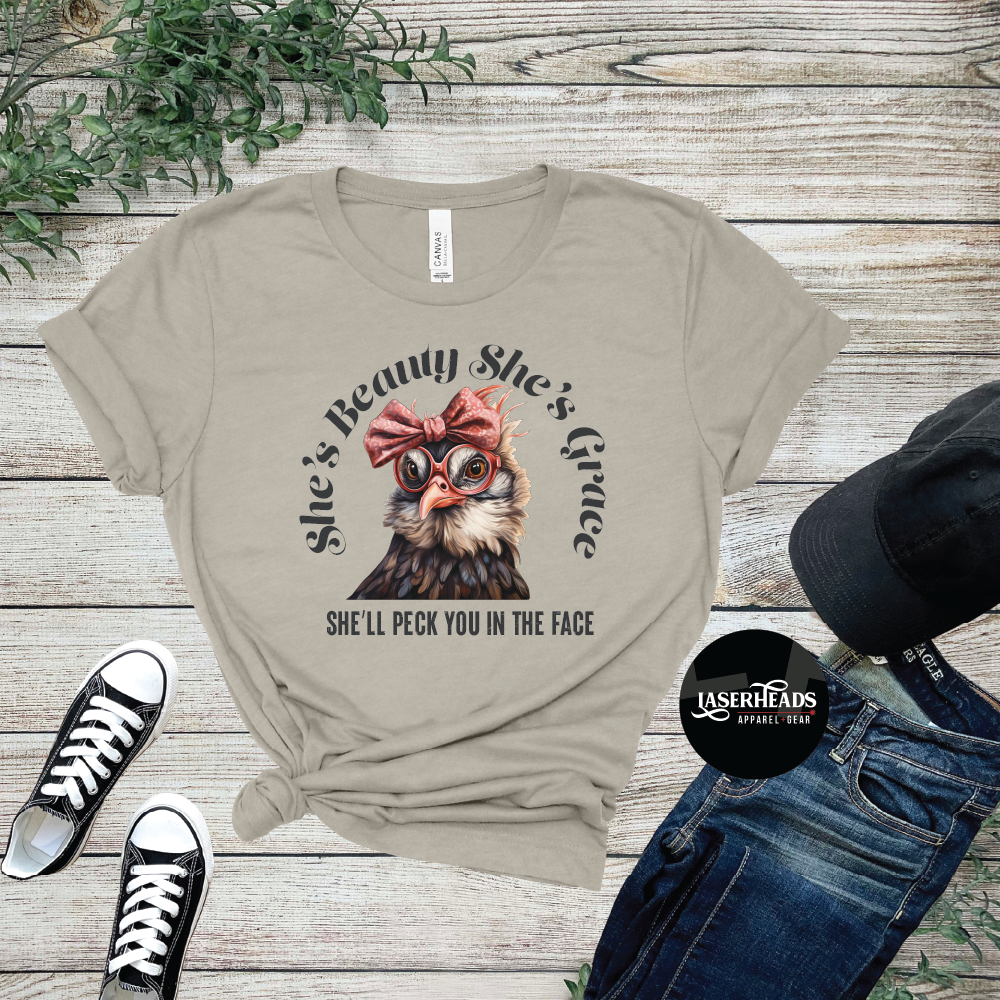 She's Beauty She's Grace Chicken Tshirt
