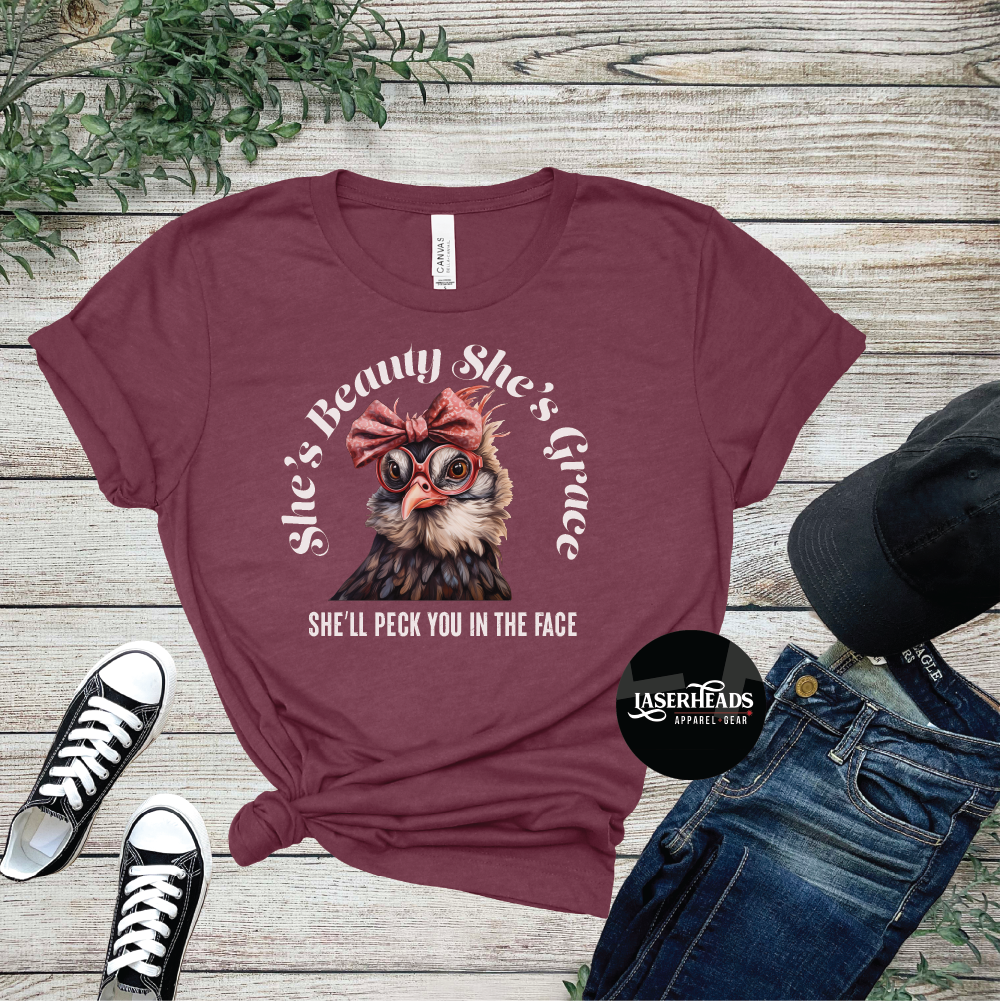 She's Beauty She's Grace Chicken Tshirt
