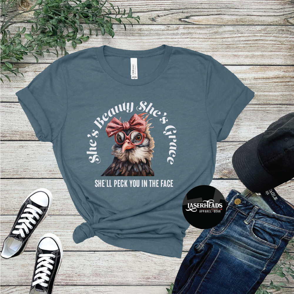She's Beauty She's Grace Chicken Tshirt
