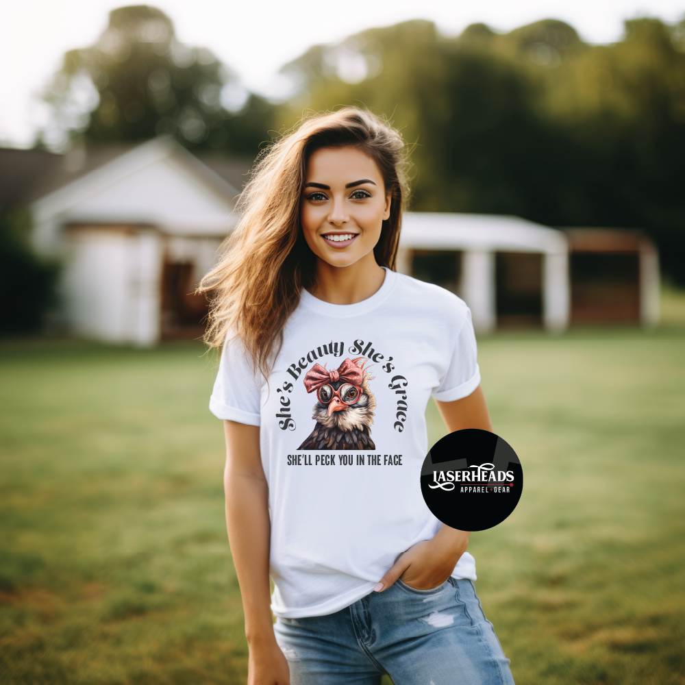 She's Beauty She's Grace Chicken Tshirt