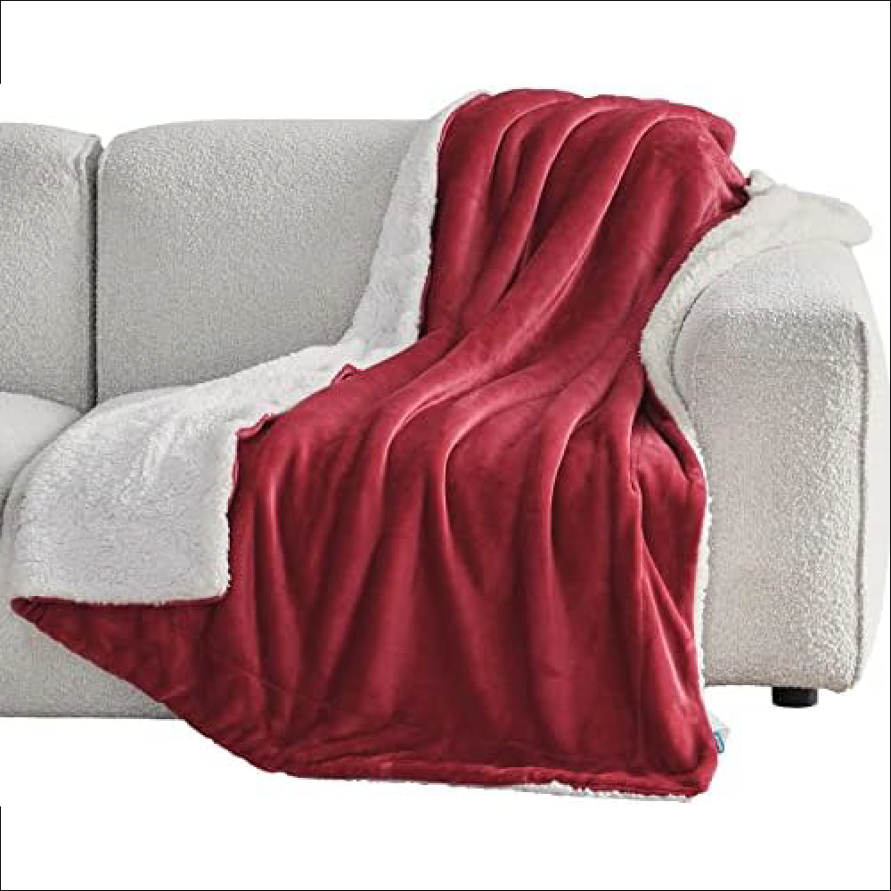 BHTC Sherpa Throw Blanket
