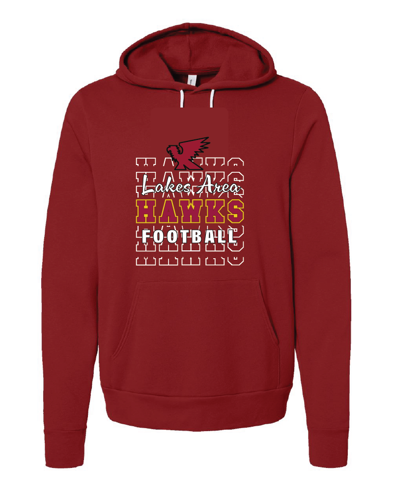 LA Hawks Hoodie Stacked Design 3 Colors