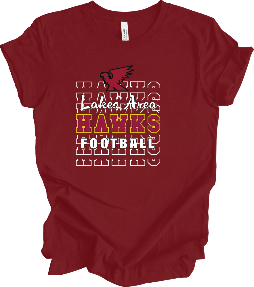 LA Hawks T-Shirt Stacked Design 3 Colors