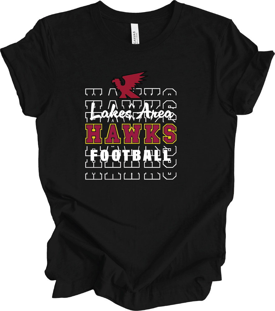 LA Hawks T-Shirt Stacked Design 3 Colors