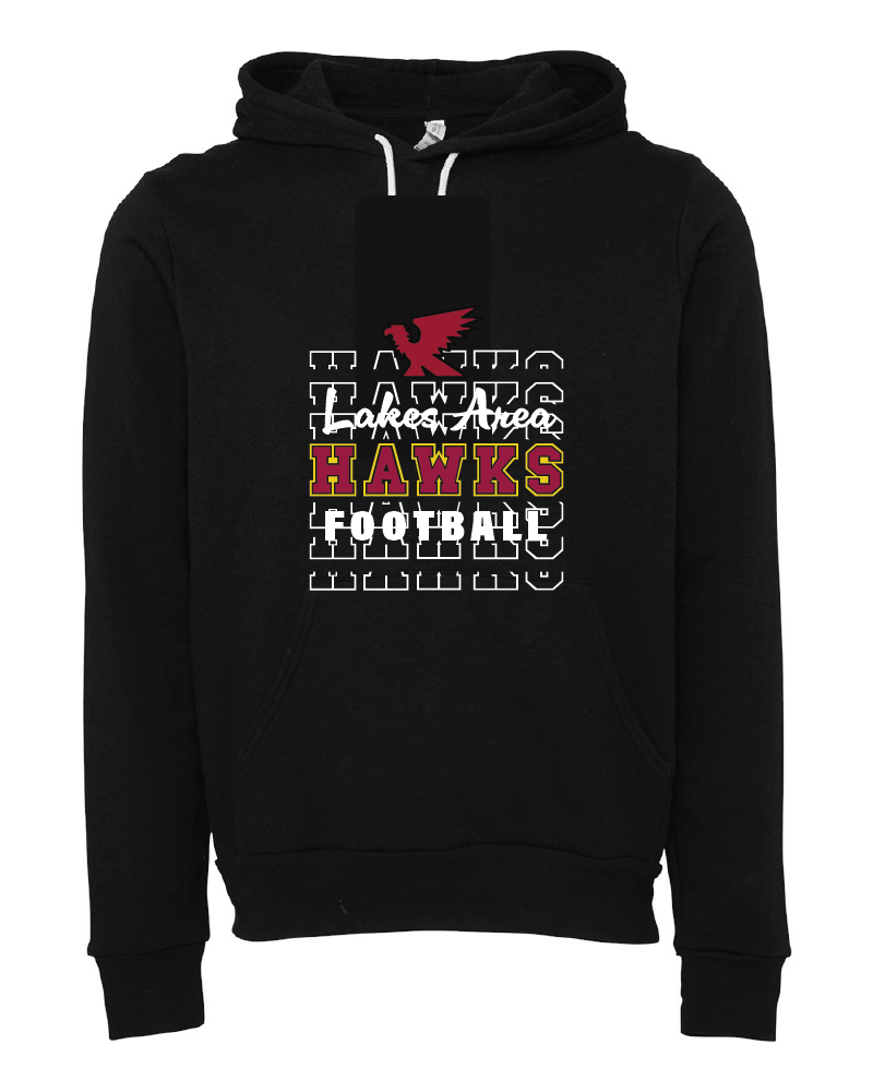 LA Hawks Hoodie Stacked Design 3 Colors