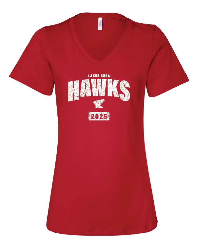 LA Hawks T-Shirt V-Neck Vintage Design 3 Colors