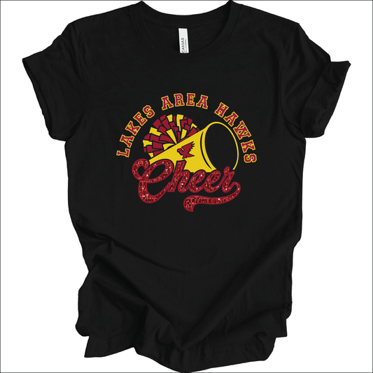 LA Hawks Cheer Faux Sequin T-Shirt 2 Colors