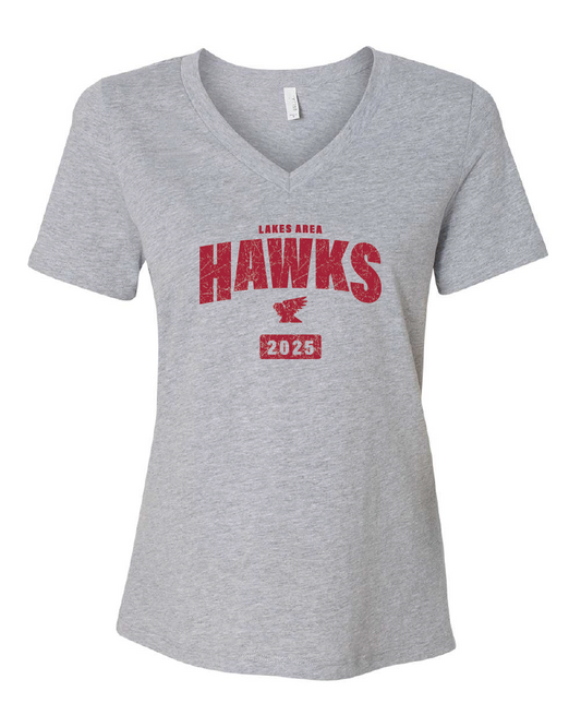 LA Hawks T-Shirt V-Neck Vintage Design 3 Colors
