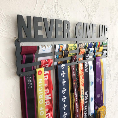 Never Give Up Medal Holder