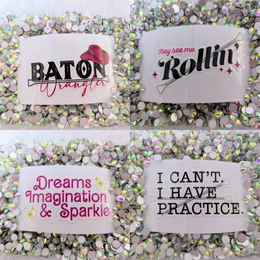 Baton Twirler Decals 4 Pack