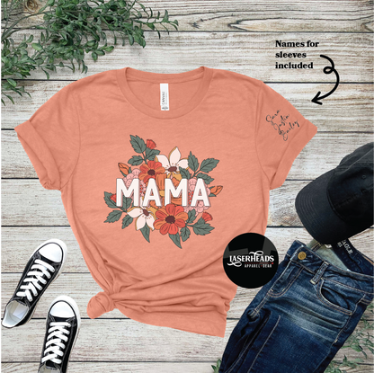 Mother Grandmother Custom T Shirt with Sleeve Names