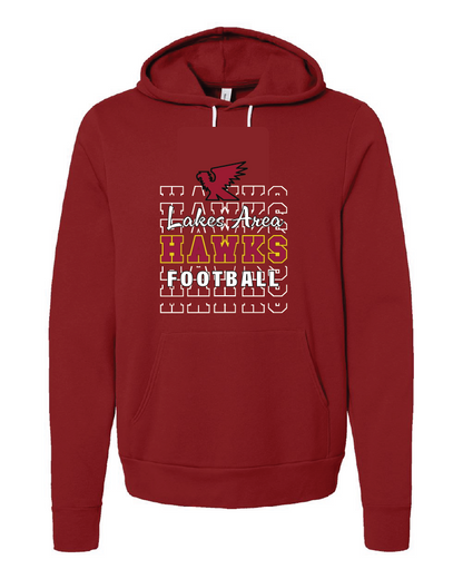 LA Hawks Hoodie Stacked Design 3 Colors
