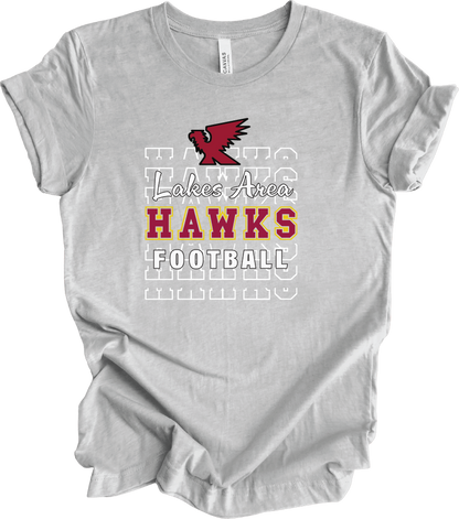 LA Hawks T-Shirt Stacked Design 3 Colors