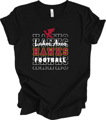LA Hawks T-Shirt Stacked Design 3 Colors