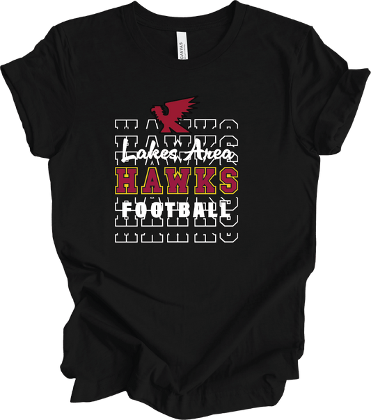 LA Hawks T-Shirt Stacked Design 3 Colors