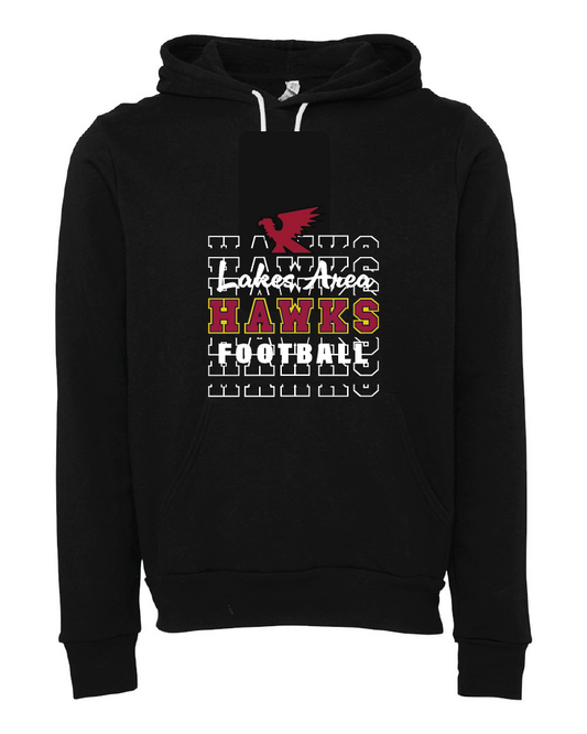 LA Hawks Hoodie Stacked Design 3 Colors