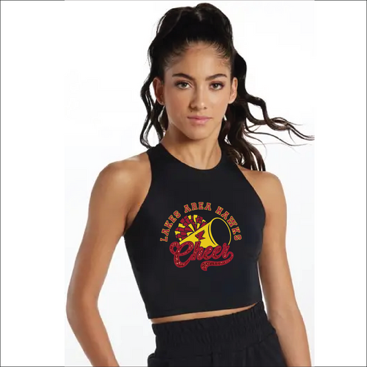 LA Hawks Cheer Cropped Racerback Tank