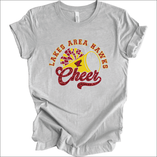 LA Hawks Cheer Faux Sequin T-Shirt 2 Colors