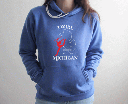 Twirl Michigan Fleece Pullover Hoodie (Bella+ Canvas)